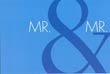 Mr. and Mr.: Gay Wedding/Union Card (blue)