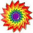 Regenbogen-Anstecker: Sonne