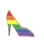 Regenbogen-Anstecker: Pumps