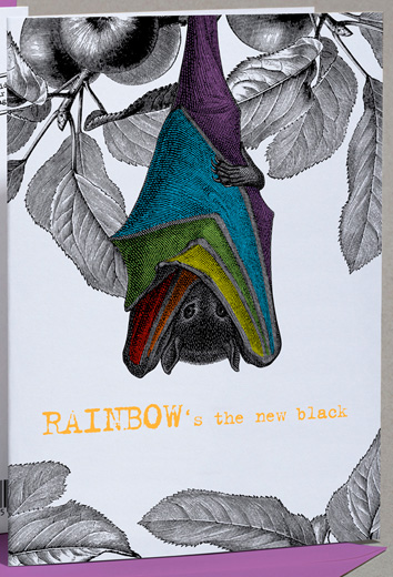 Klappkarte: Rainbow's the New Black