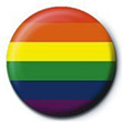 Button: Groer runder Regenbogen-Button