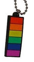 Halskette: Regenbogen-Anhänger aus Gummi