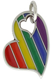 Halskette: Anhänger Regenbogen - Herz