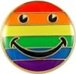 Anstecker: Regenbogen-Anstecker Smiley