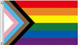 Flagge: Regenbogen - Fahne Progress Pride M 60 x 90 cm