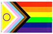 Flagge: Regenbogen - Fahne Progress Pride XL 120 x 180 cm