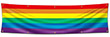 Flagge: Regenbogen - Fahne 60 x 240 cm mit 10 sen