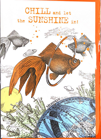 Grußkarte: Chill and let the Sunshine in! Fish