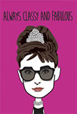 Klappkarte: Audrey Hepburn -ALWAYS CLASSY Note Card