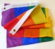 Regenbogenflagge: 90x150 cm ohne Stange mit Ösen